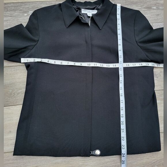 Josephine Chaus Studio  blazer jacket zip up black pockets lined - Picture 13 of 13